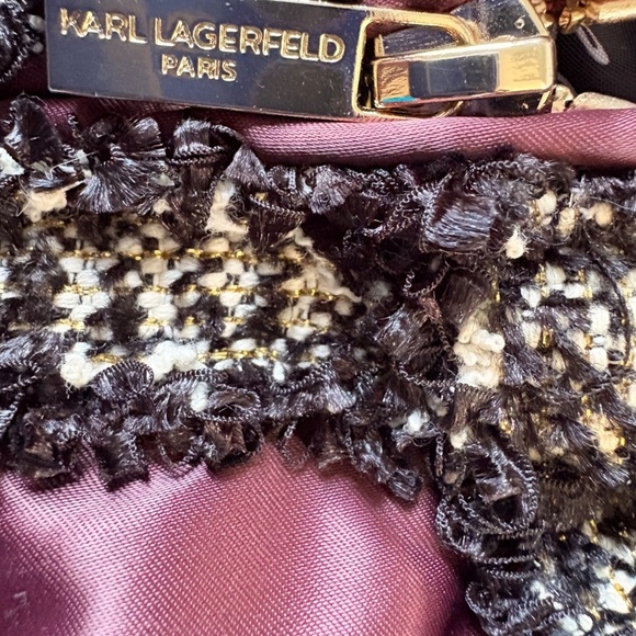 Karl Lagerfeld Women's Full Zip Burgundy Vest w Fringe Accents - Large - Picture 8 of 12